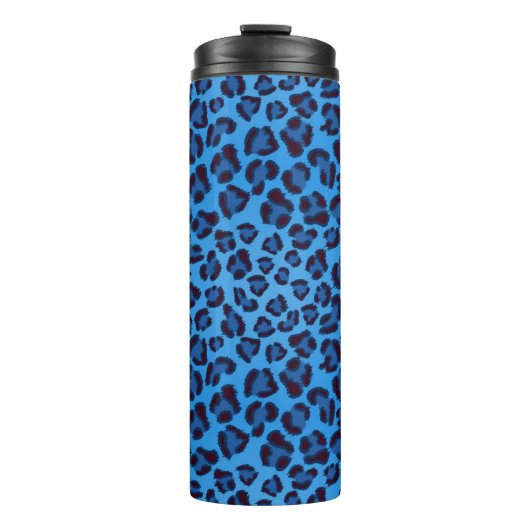 blauw uitlijnpatroon thermosbeker (Voorkant)