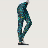 BLAUW unieke koel Leggings (Rechts)