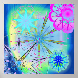 Blauw universum poster