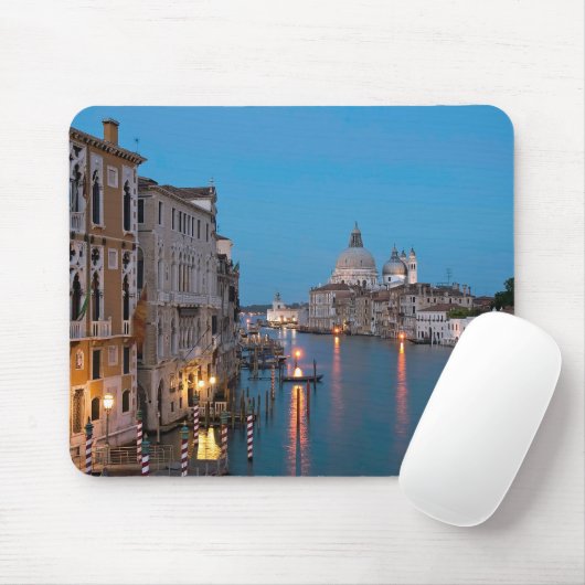 Blauw uur Canale Grande Mousepad Muismat (Met muis)