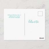 Blauw Uw aangepaste tekst 6 foto's collage univers Briefkaart (Achterkant)