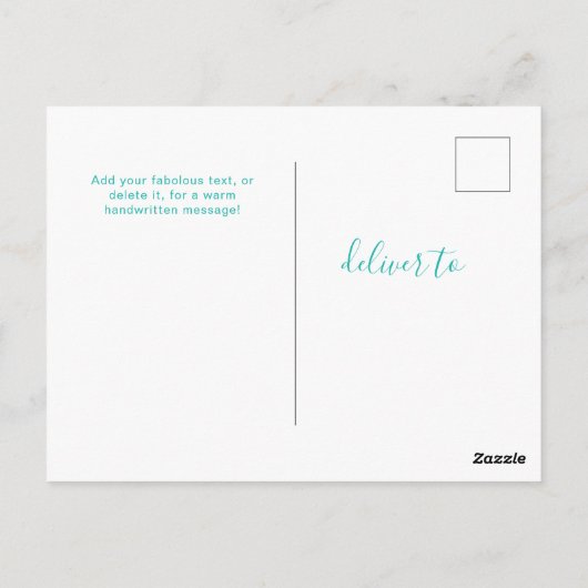 Blauw Uw aangepaste tekst 6 foto's collage univers Briefkaart (Achterkant)