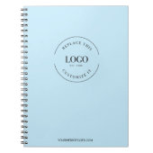 Blauw Uw Logo en website Promotiezaken Notitieboek (Voorkant)