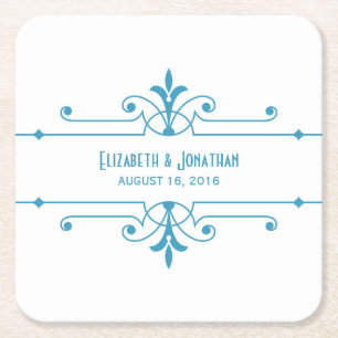 Blauw v2 Fancy Onderzetter voor sierpapier