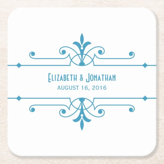 Blauw v2 Fancy Onderzetter voor sierpapier (Voorkant)