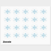 Blauw v2 Fancy ornamental Dank u Stickers (Vel)