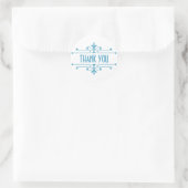Blauw v2 Fancy ornamental Dank u Stickers (Tas)