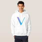Blauw v Eenvoudig Mannen Hoodie (Voorkant volledig)
