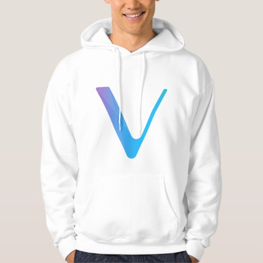 Blauw v Eenvoudig Mannen Hoodie (Voorkant)