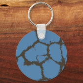 Blauw Vacht Giraffe Patroon Sleutelhanger (Voorkant)
