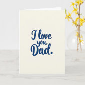 Blauw Vaderdagkaart Script Kaart (Gele Bloem)
