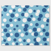 Blauw vakantie Stippen inpakpapier (Vlak)