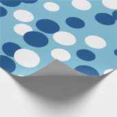 Blauw vakantie Stippen inpakpapier (Hoek)