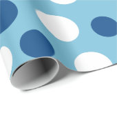 Blauw vakantie Stippen inpakpapier (Rol Hoek)