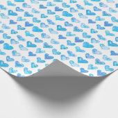 Blauw Valentijn — Wrapppapier Cadeaupapier (Hoek)