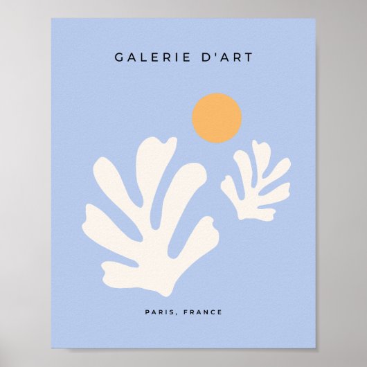 Blauw van bladeren en zonnige uiteinden van Abstra Poster (Voorkant)