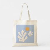 Blauw van bladeren en zonnige uiteinden van Abstra Tote Bag (Achterkant)