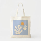 Blauw van bladeren en zonnige uiteinden van Abstra Tote Bag (Voorkant)