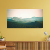 Blauw van de bergen canvas afdruk (Insitu (Woonkamer))