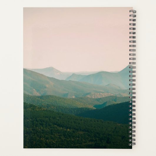 Blauw van de bergen planner (Achterkant)