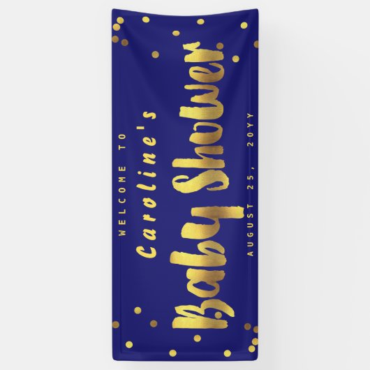 Blauw van de Confettien van Faux van het Baby Spandoek (Verticaal)