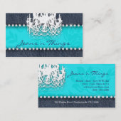 Blauw van de Kroonluchter van de Diamanten van het Visitekaartje (Voorkant / Achterkant)