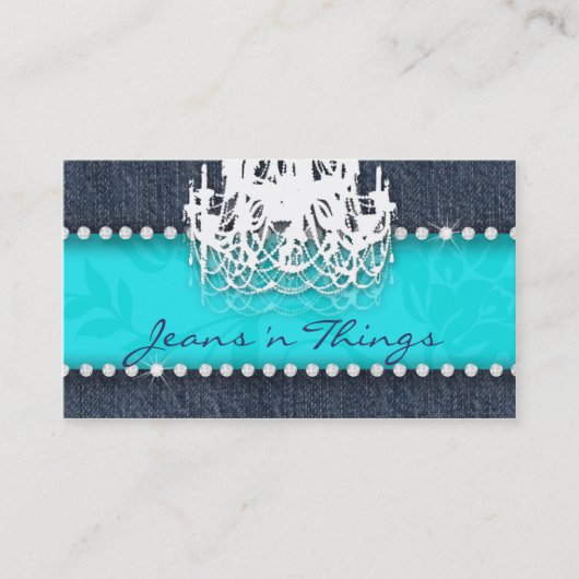 Blauw van de Kroonluchter van de Diamanten van het Visitekaartje (Voorkant)