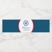 Blauw van de partij van de moderne partij Fair Fer Waterfles Etiket (Enkel label)