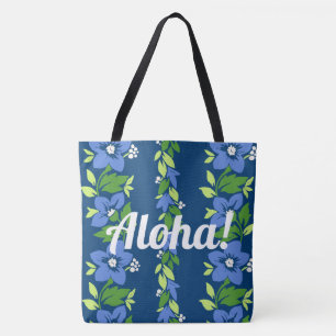 Blauw van de Streep van Lei van Noelani het Tote Bag