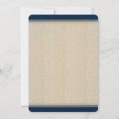 Blauw van de vette marine en tint Bar Mitzvah-uitn Kaart (Achterkant)