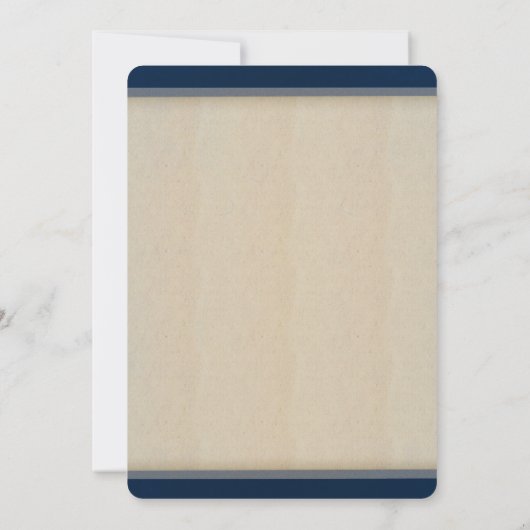 Blauw van de vette marine en tint Bar Mitzvah-uitn Kaart (Achterkant)