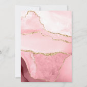 Blauw van de zee en zwart-wit quinceañera kaart (Achterkant)