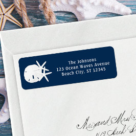 Blauw van de zeemaand van de zeemaver van de Starf Etiket