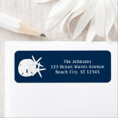 Blauw van de zeemaand van de zeemaver van de Starf Etiket (Insitu)