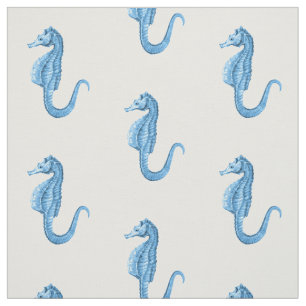 Blauw van het het strand oceaanzee van Seahorse Stof