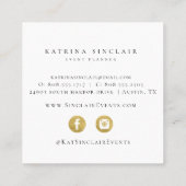 Blauw van het Japanse golfpatroon Vierkante Visitekaartje (Achterkant)