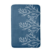 Blauw van het Modieuze Patroon van het Zeewier van Badmat (Voorkant Verticaal)