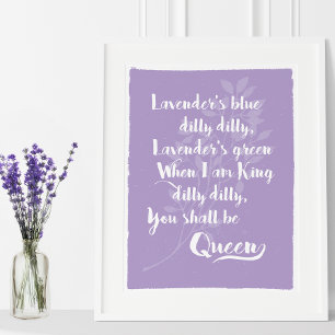 Blauw van lavender poster