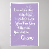 Blauw van lavender poster (Voorkant)