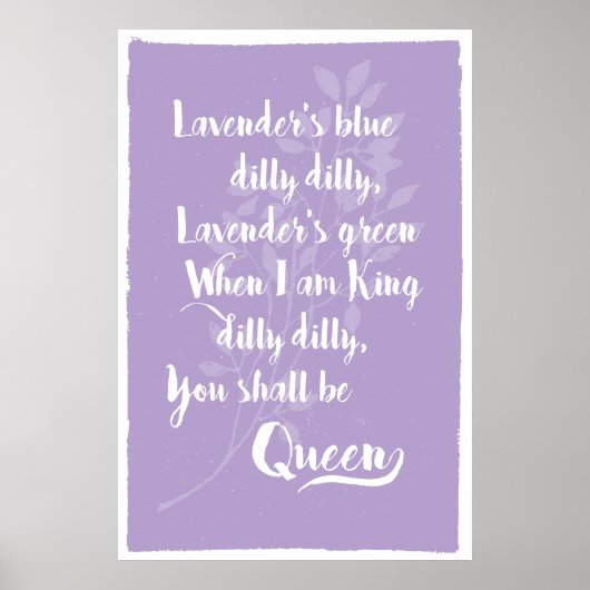 Blauw van lavender poster (Voorkant)