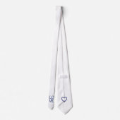 Blauw van liefde en hart stropdas (Achterkant)