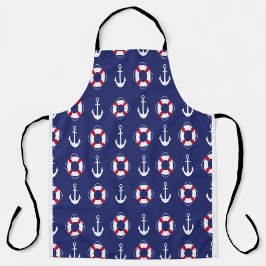 Blauw van Navy Schort (Voorkant)