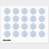 Blauw van Sinterklaas Glitter Sneeuwvlok Ronde Sticker (Vel)