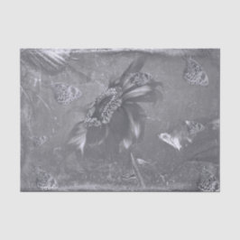 Blauw van vlinderzonnebloem Wit  Negatief Tissuepapier