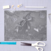 Blauw van vlinderzonnebloem Wit  Negatief Tissuepapier (Craft)