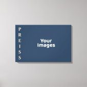 Blauw/Vanilla familienaam Foto-display Canvas Afdruk (Voorkant)