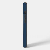 Blauw/Vanilla Moderne Minimaal Monogram Case-Mate iPhone Case (Achterkant / Links)