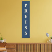 Blauw/Vanilla Voornaam/Achternaam Canvas Afdruk (Insitu (Woonkamer))