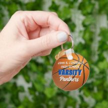Blauw Varsity Basketbal Aangepaste Hoge School