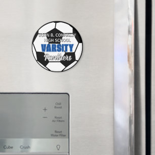 Blauw Varsity Voetbal Aangepaste Hoge School Magneet